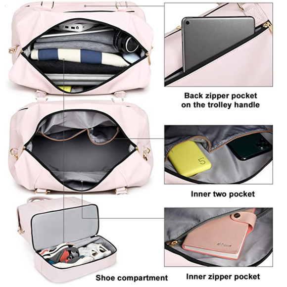 NEW! Women's Larof Luxury Weekender Travel Tote - Picture 4 of 6